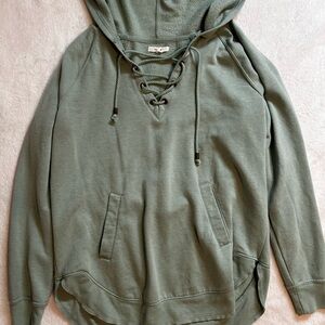 Maurices Sage Lace-Up Sweatshirt